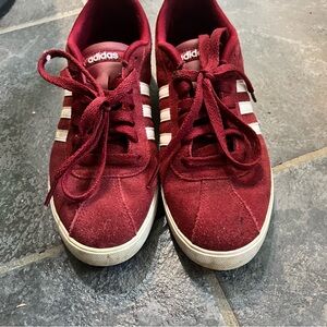 Adidas maroon suede sneakers. Women’s size 7. Good condition.